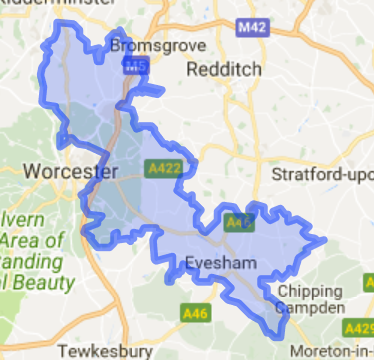 Mid Worcestershire Map