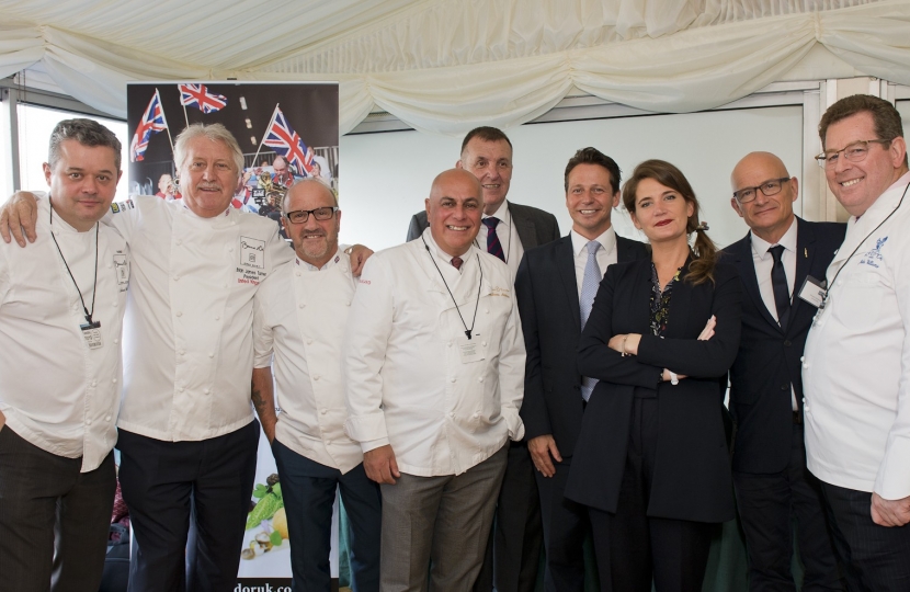 Nigel Huddleston MP with chefs from the Royal Academy of the Culinary Arts