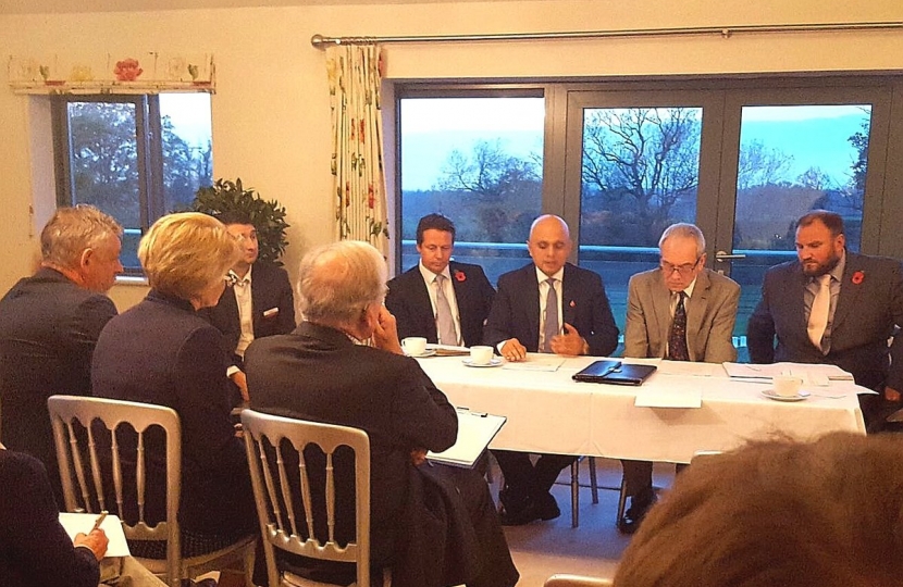 Nigel Huddleston MP with Sajid Javid MP at BT Openreach meeting