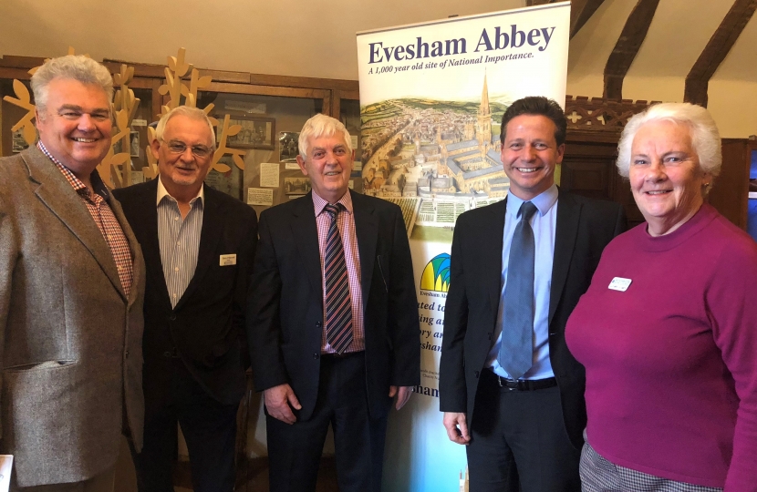 Nigel Huddleston MP at the announcement of Heritage Lottery Funding for the Evesham Abbey Trust