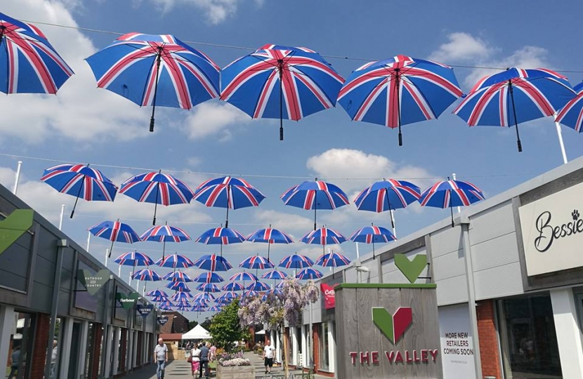 Union Jack Umbrellas at The Valley