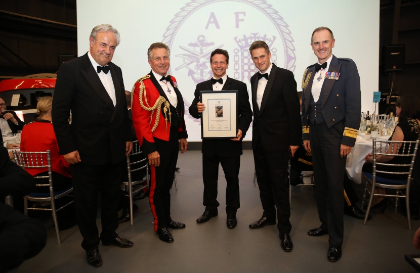 Nigel Huddleston MP graduating AFPS with Gavin Williamson and James Gray