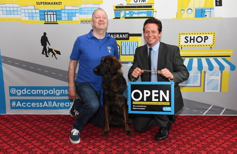 Nigel at the Guide Dogs Event