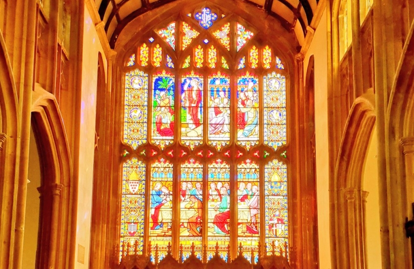 Stainglass windows of St Lawrence's Church