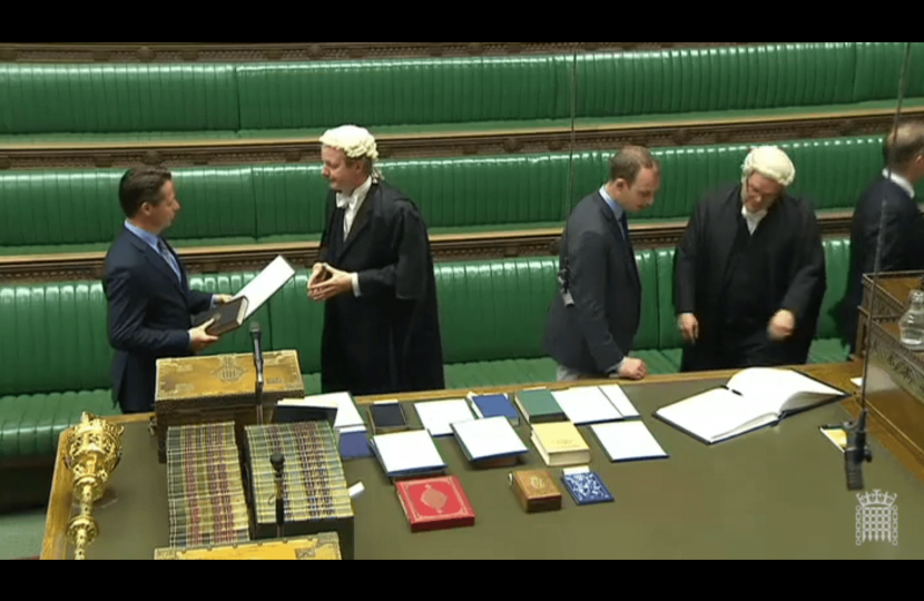 Nigel Huddleston being Sworn In
