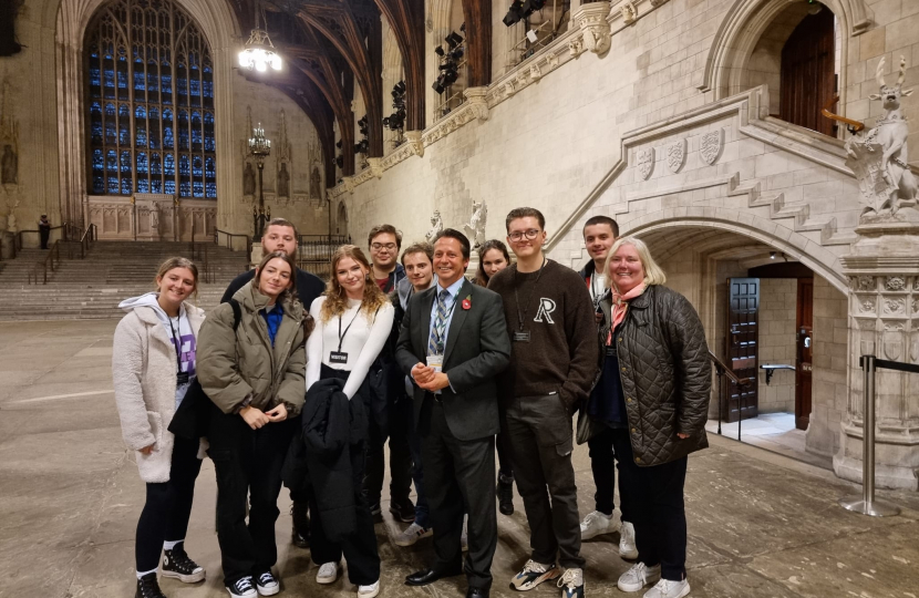 Hosting journalism students from the University of Worcester in Parliament