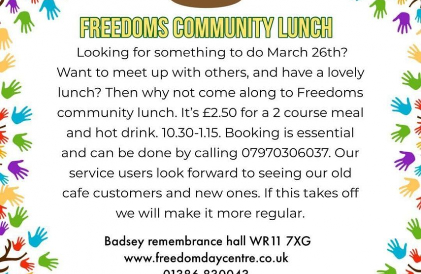 Freedom Day Centre Community Lunch