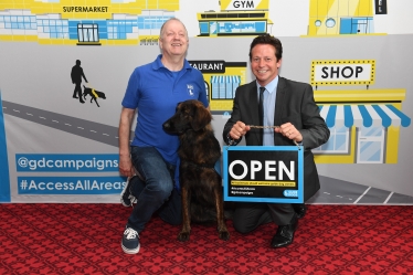 Nigel at the Guide Dogs Event