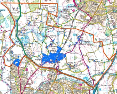 Fernhill Heath variant test area map