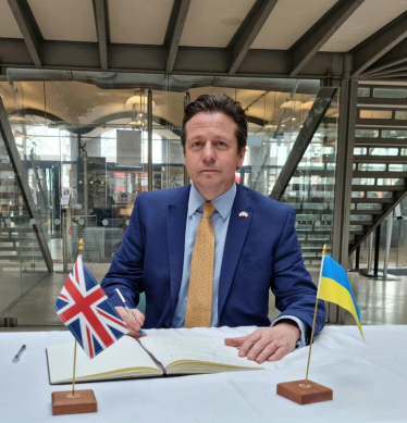 Signing book on Ukraine