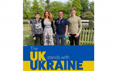 Nigel with a local Ukrainian Family