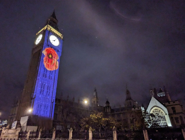 Westminster during Remembrance.