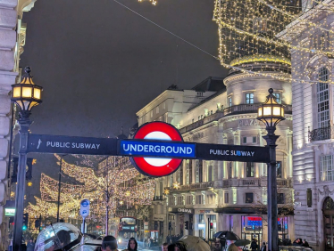 Signs of Christmas in London.