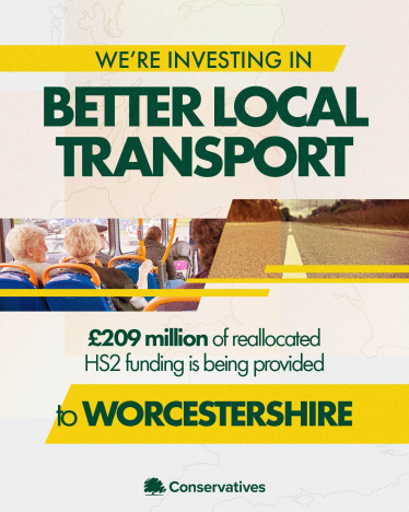 Worcestershire Receives £209 million of Reallocated HS2 Funding for Better Local Transport